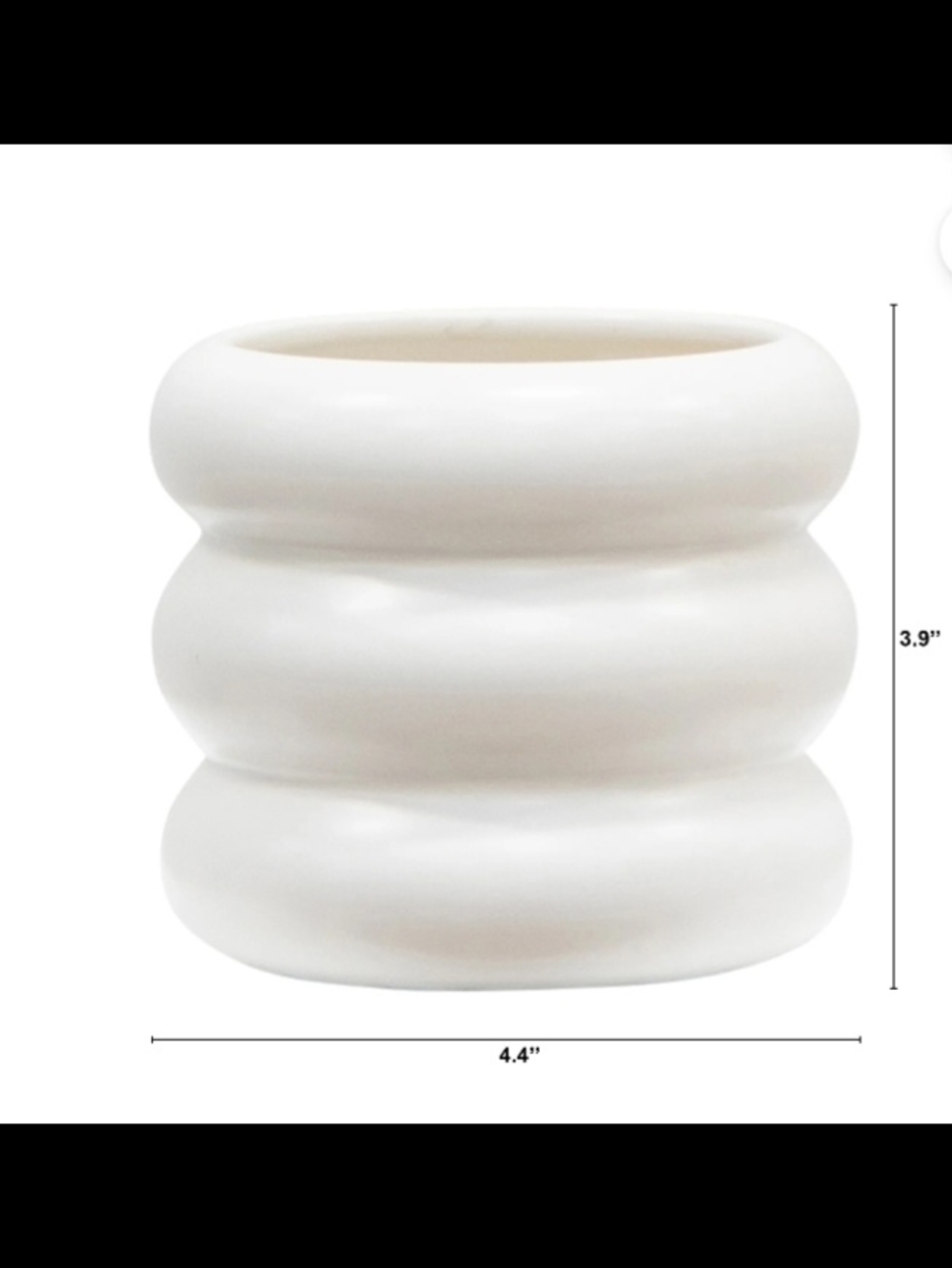 Mainstays White Ceramic Sculpted Planter